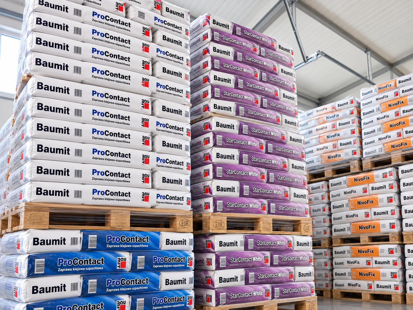 Materiały budowlane przygotowane do skompletowania zamówienia